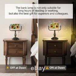 Sunflower Tiffany Bankers Desk Lamp, Handcrafted Stained Glass Piano Light for