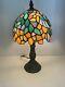 Superb Tiffany Style Large Multi-colored Stained Glass Lamp15 Tall