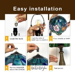 TFNTCYG Tiffany Table Lamp, Tulip Style Stained Glass Lamp, 12X12X19 Inch Vin
