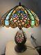 Tiffany Style Pretty Petals Table Lamp Stained Glass Hsn 22 X 16