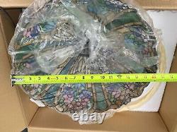 TIFFANY STYLE PRETTY PETALS TABLE LAMP STAINED GLASS HSN 22 x 16