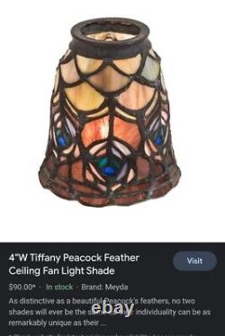 TIFFANY STYLE STAINED GLASS TABLE LAMP SHADE Grapes Purple Beautiful Gift