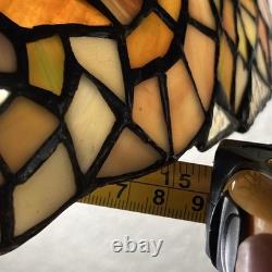 TIFFANY-STYLE Vtg Stained Glass Lamp