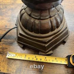 TIFFANY-STYLE Vtg Stained Glass Lamp