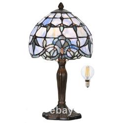 TL0006 Small Tiffany Lamp Baroque Design Handcrafted Stained Glass Table Lamp