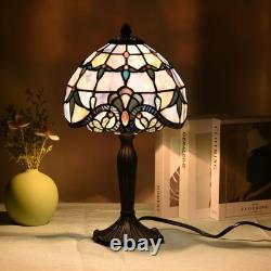 TL0006 Small Tiffany Lamp Baroque Design Handcrafted Stained Glass Table Lamp
