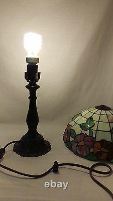 Table Lamp Stained Glass Roses