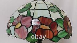 Table Lamp Stained Glass Roses