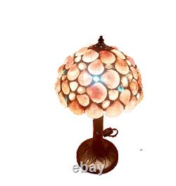 Table Lamp, Stained Glass Seashells, Beach Decor, Coastal, East Village Artisans