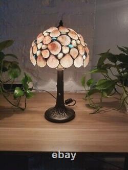 Table Lamp, Stained Glass Seashells, Beach Decor, Coastal, East Village Artisans