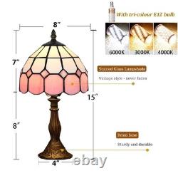 Table Lamp Tiffany-Style 8 Inch Mediterranean Series Stained Glass Lampshades