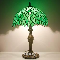 Table Lamp Tiffany Style Bedside Lamp Green Wisteria Stained Glass Luxurious Rea