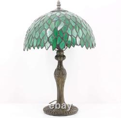 Table Lamp Tiffany Style Bedside Lamp Green Wisteria Stained Glass Luxurious Rea