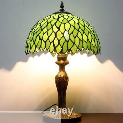 Table Lamp Tiffany Style Bedside Lamp Green Wisteria Stained Glass Luxurious Rea