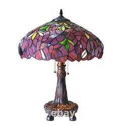 Table Lamp Tiffany Style Stained Glass Wisteria Multi-Color 16 ONE THIS PRICE