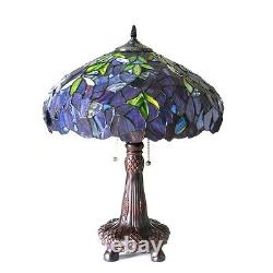 Table Lamp Tiffany Style Stained Glass Wisteria Multi-Color 16 ONE THIS PRICE