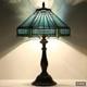Table Lamps 110 Volts Glass Tiffany Lamp Stained Bedside Reading Light Inches