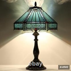 Table Lamps 110 volts Glass Tiffany Lamp Stained Bedside Reading Light Inches