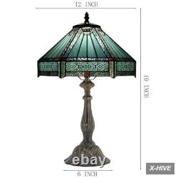 Table Lamps 110 volts Glass Tiffany Lamp Stained Bedside Reading Light Inches