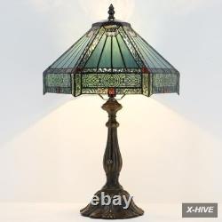 Table Lamps 110 volts Glass Tiffany Lamp Stained Bedside Reading Light Inches