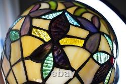 Three Vintage Stained Glass Tiffany Style Lamp Shades Clean LN