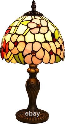 Tiffany 8D Table Lamp 3 Color Temperatures Plum Blossom Flower Stained Glass