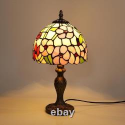 Tiffany 8D Table Lamp 3 Color Temperatures Plum Blossom Flower Stained Glass