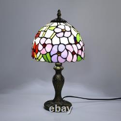 Tiffany 8D Table Lamp 3 Color Temperatures Plum Blossom Flower Stained Glass