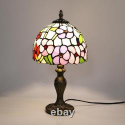 Tiffany 8D Table Lamp 3 Color Temperatures Plum Blossom Flower Stained Glass