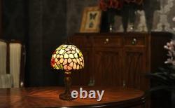 Tiffany 8D Table Lamp 3 Color Temperatures Plum Blossom Flower Stained Glass