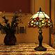 Tiffany Anitique Style 10 Inch Table Lamp Handcrafted Design Shade Bulb Multi