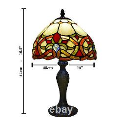 Tiffany Anitique Style 10 inch Table Lamp Handcrafted Design Shade Bulb Multi