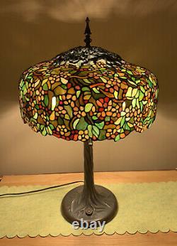 Tiffany Apple Blossom Stained Glass Lamp