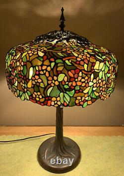 Tiffany Apple Blossom Stained Glass Lamp