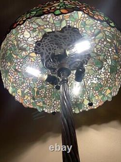 Tiffany Apple Blossom Stained Glass Lamp