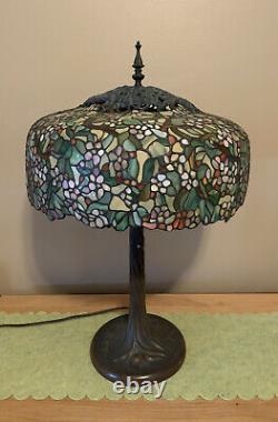 Tiffany Apple Blossom Stained Glass Lamp