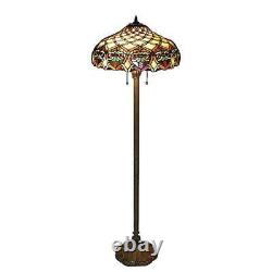 Tiffany Baroque 60 in. Bronze Floor Lamp Stained Glass Home Decor Display Light