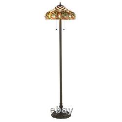 Tiffany Baroque 60 in. Bronze Floor Lamp Stained Glass Home Decor Display Light