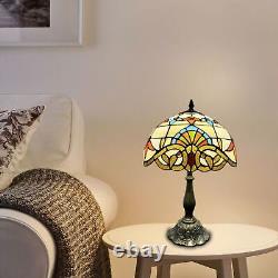 Tiffany Baroque Style Mediterranean Stained Glass Bedside Table Lamp 48 cm Tall