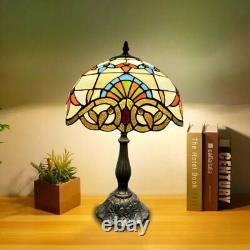 Tiffany Baroque Style Mediterranean Stained Glass Bedside Table Lamp 48 cm Tall