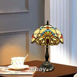 Tiffany Baroque Style Mediterranean Stained Glass Bedside Table Lamp 48 cm Tall
