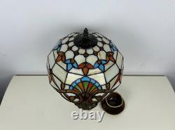 Tiffany Baroque Style Mediterranean Stained Glass Bedside Table Lamp 48 cm Tall