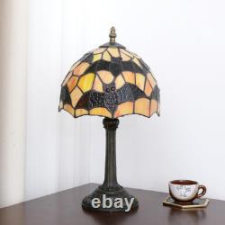 Tiffany Black Bat Stained Glass Table Lamp Handmade Bedside Table Night Unique C