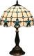 Tiffany Blue Flower Stained Glass Table Lamp Bedside Light Withled Bulb 12x19