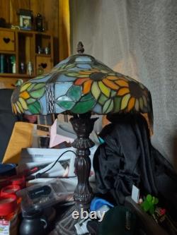 Tiffany & Co. DY7734 Style Stained Glass 20 inch Shade Floor Azure Sea Lamp