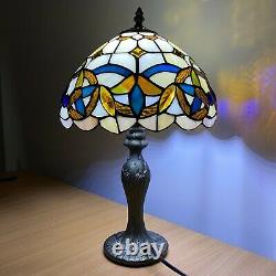 Tiffany Diamond Style Table Lamp 10 inch Handmade Stained Glass Multicolor Home