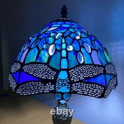 Tiffany Dragonfly Style Handmade Stained Glass Colourful Table Lamp Home Decor