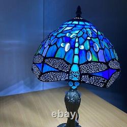 Tiffany Dragonfly Style Handmade Stained Glass Colourful Table Lamp Home Decor