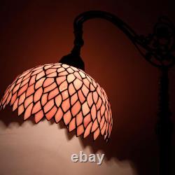Tiffany Floor Lamp Pink Stained Glass Wisteria Light 12X18X64 Inches Pole Torchi