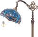 Tiffany Floor Lamp Sea Blue Stained Glass Dragonfly Arched Lamp 12x18x64 Inches
